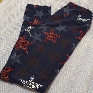 Lularoe OS Leggings 4th Of July